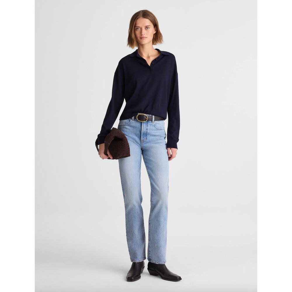 Madewell The Tall Longline Straight Jean Raebrook Wash Comfort Blue 25T NWT